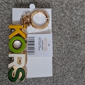 Michael Kors Gold and Green Key Holder